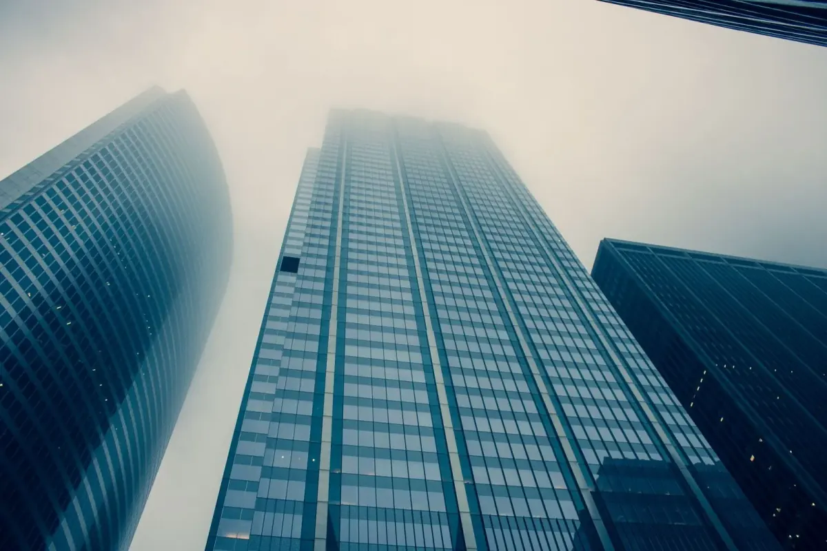Modern corporate skyscrapers